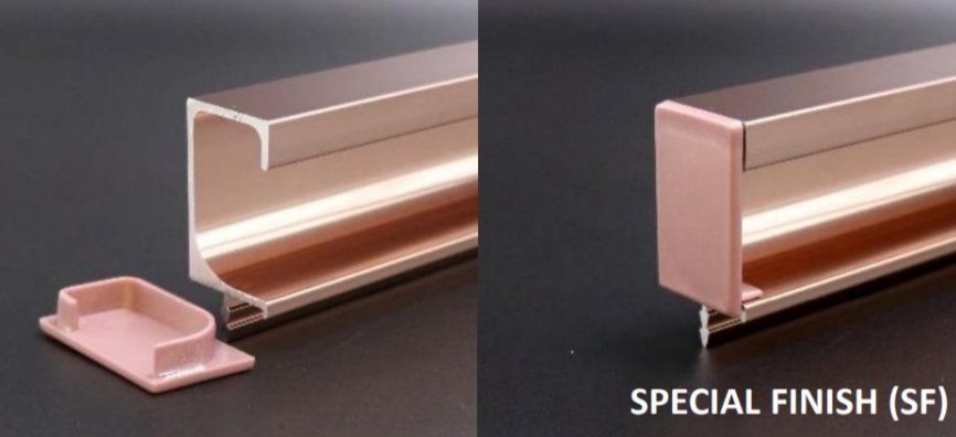 Ebco End Cap for G Profile - Aluminium SH1935 (Set of 2 pcs)