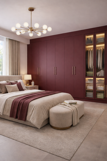 Saket Laminate - 431 - Burgundy - 1mm 8ft x 4ft
