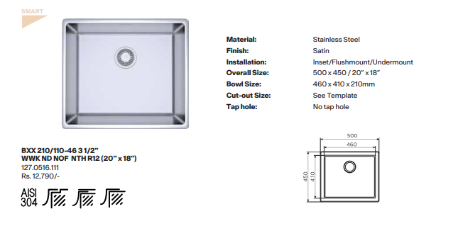 Franke Box Classic SS - BXX 210