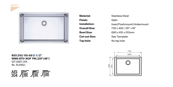 Franke Box Classic SS - BXX 210