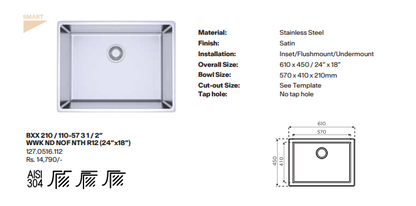 Franke Box Classic SS - BXX 210
