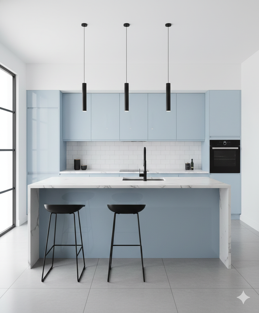 Khidki Trendsetter 1mm Laminates - 10029 - Frost Blue