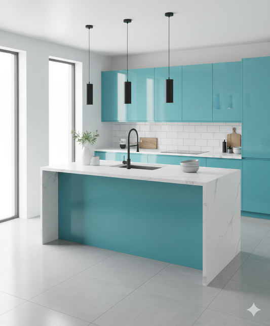 Khidki Trendsetter 1mm Laminates - 10020 - Lagoon Blue