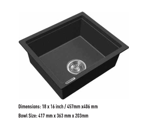 Franke Eurodomo Quartz Kitchen Sink-16x19