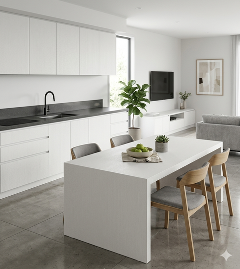 Saket Laminate - 402 - Frosty White - 1mm 8ft x 4ft