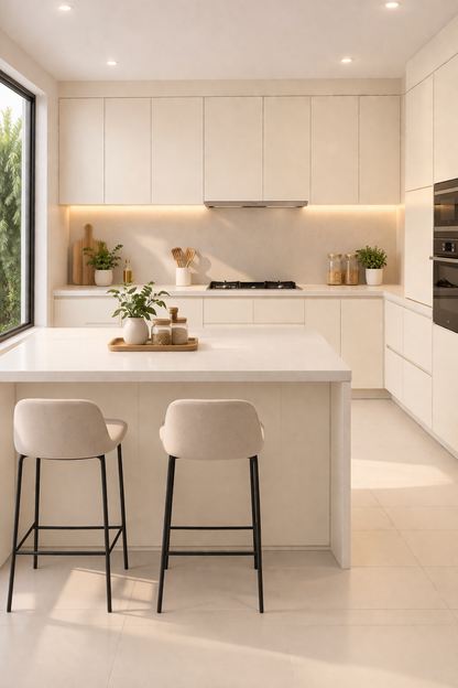 Saket Laminate - 419 - Ivory - 1mm 8ft x 4ft