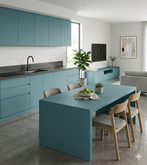 Saket Laminate - 438 - Khyber Blue - 1mm 8ft x 4ft