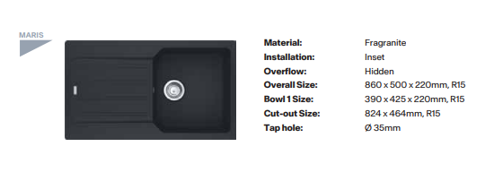 Franke Urban Range Fragranite Kitchen Sink -611-86