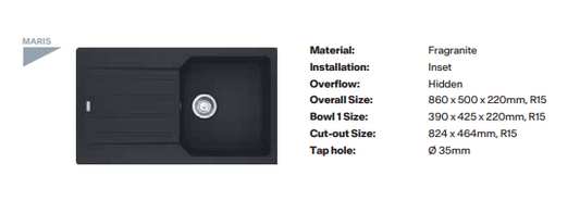 Franke Urban Range Fragranite Kitchen Sink -611-86