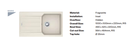 Franke Urban Range Fragranite Kitchen Sink- 611-100